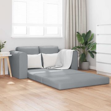 vidaXL Canapea Pliantă cu Pat Gri deschis 148 x 71 x 83 cm țesătură