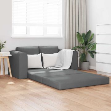 vidaXL Canapea Pliantă cu Pat Gri închis 148 x 71 x 83 cm țesătură
