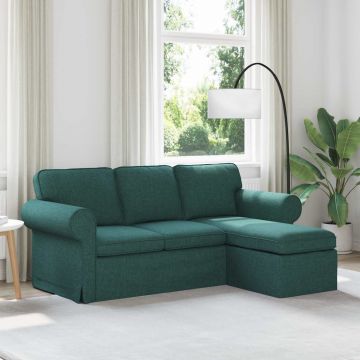 vidaXL Canapea Verde închis 195 x 138 x 80 cm țesătură