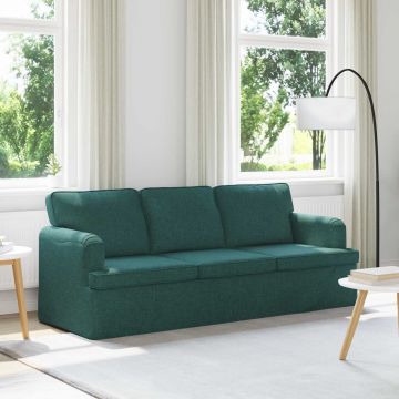 vidaXL Canapea Verde închis 201 x 80 x 85 cm țesătură