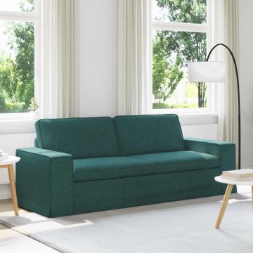 vidaXL Canapea Verde închis 222 x 80 x 82 cm țesătură