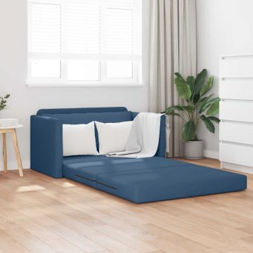 vidaXL Pat canapea 110cm albastru țesătură