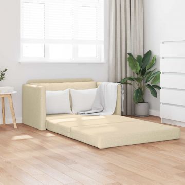 vidaXL Pat canapea 110cm Crem țesătură