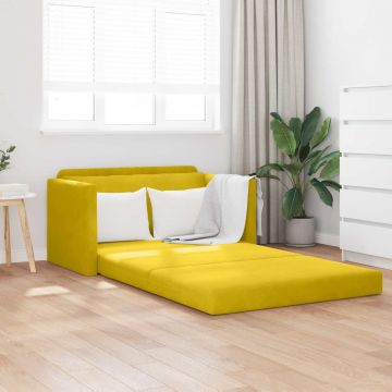 vidaXL Pat canapea Galben floarea-soarelui 124 x 71 x 78 cm Catifea