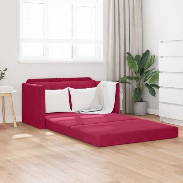 vidaXL Pat canapea Roșu Vin 124 x 71 x 78 cm Catifea