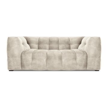 Canapea cu tapițerie din catifea Windsor & Co Sofas Vesta, 208 cm, bej