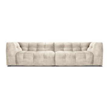 Canapea cu tapițerie din catifea Windsor & Co Sofas Vesta, 280 cm, bej