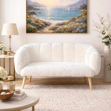Canapea 2 locuri, Atelier del Sofa, 251BLS1153, PAL, Alb