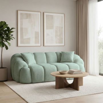 Canapea 2 locuri, Atelier del Sofa, 752EST2504, PAL ACOPERIT CU CARPEN/MELAMINAT, Turcoaz