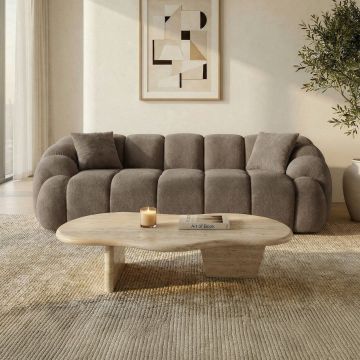 Canapea 3 locuri, Atelier del Sofa, 752EST1130, PAL ACOPERIT CU CARPEN/MELAMINAT, Maro