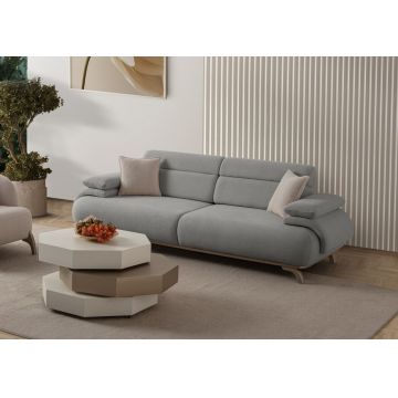 Canapea 3 locuri, Atelier del Sofa, 752EST1137, PAL ACOPERIT CU CARPEN/MELAMINAT, Gri