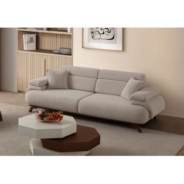Canapea 3 locuri, Atelier del Sofa, 752EST1145, PAL ACOPERIT CU CARPEN/MELAMINAT, Bej