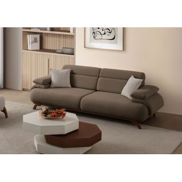 Canapea 3 locuri, Atelier del Sofa, 752EST1153, PAL ACOPERIT CU CARPEN/MELAMINAT, Pământ
