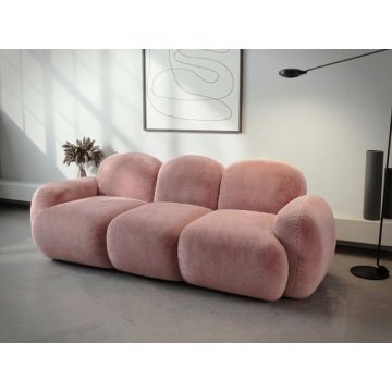 Canapea bubble Zenvia plusata roze