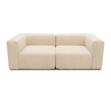 Canapea Cu 2 Locuri, textil, crem