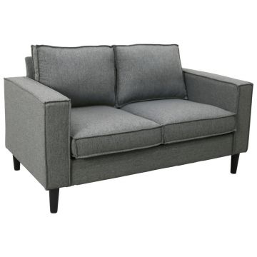 Canapea Cu 2 Locuri, textil, gri deschis