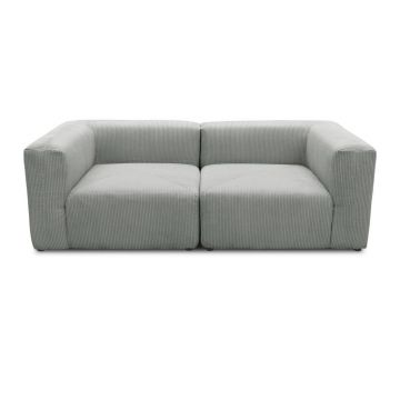 Canapea Cu 2 Locuri, textil, gri deschis