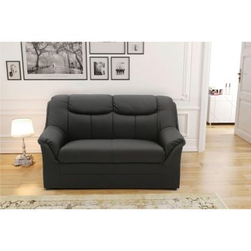 Canapea Cu 2 Locuri, textil, negru