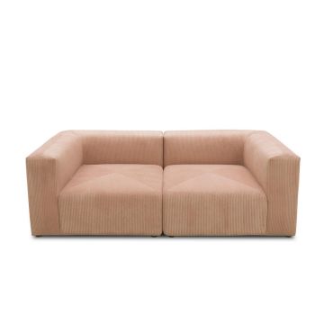 Canapea Cu 2 Locuri, textil, roz, auriu rose