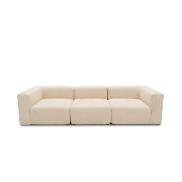 Canapea Cu 3 Locuri, textil, crem