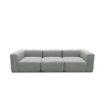 Canapea Cu 3 Locuri, textil, gri deschis