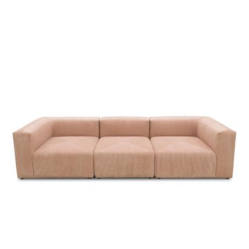 Canapea Cu 3 Locuri, textil, roz, auriu rose