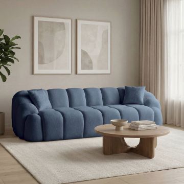Canapea cu 4 locuri, Atelier del Sofa, 752EST2305, PAL ACOPERIT CU CARPEN/MELAMINAT, Albastru navy