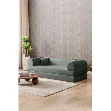 Canapea extensibila 3 locuri, Atelier del Sofa, 118FVL1307, MATERIAL TEXTIL CU NERVURI, Verde