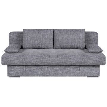 Canapea Extensibilă, material pe bază de lemn, textil, gri