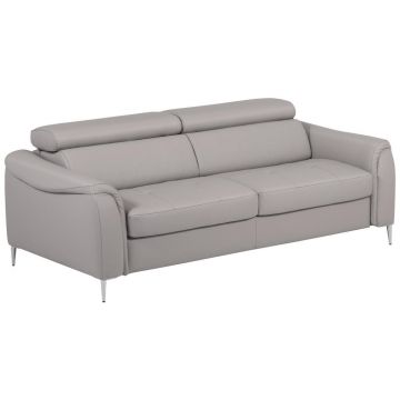 Canapea Extensibilă, piele, gri deschis