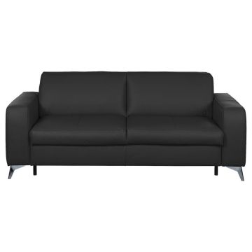 Canapea Extensibilă, piele, negru