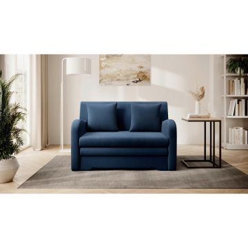 Canapea Extensibilă, textil, albastru
