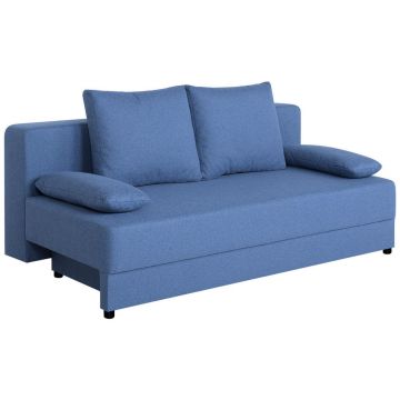 Canapea Extensibilă, textil, albastru