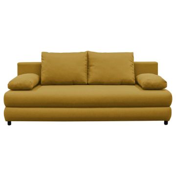 Canapea Extensibilă, textil, galben