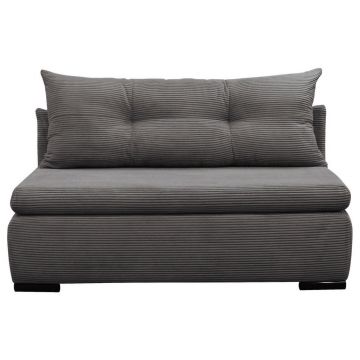 Canapea Extensibilă, textil, gri