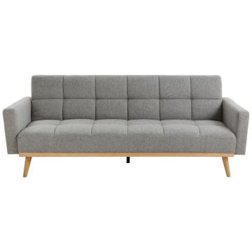 Canapea Extensibilă, textil, gri