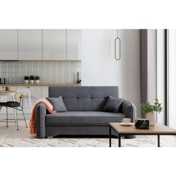 Canapea Extensibilă, textil, gri