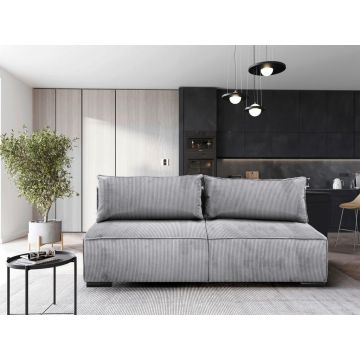 Canapea Extensibilă, textil, gri