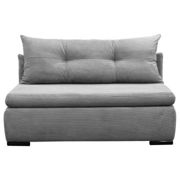 Canapea Extensibilă, textil, gri deschis