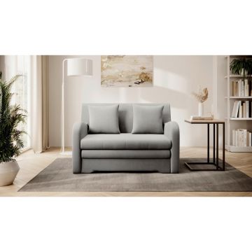 Canapea Extensibilă, textil, gri deschis