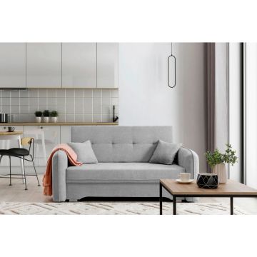 Canapea Extensibilă, textil, gri deschis