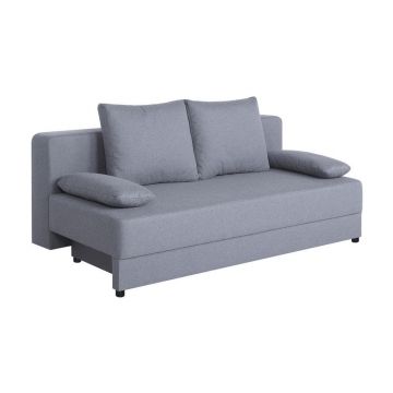 Canapea Extensibilă, textil, gri deschis