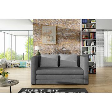Canapea Extensibilă, textil, gri, gri deschis