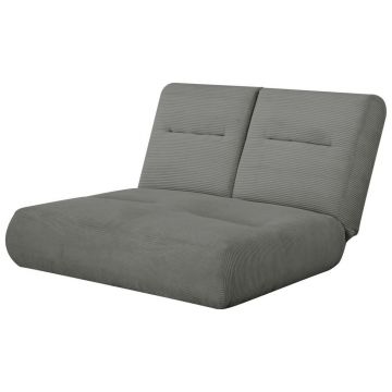 Canapea Extensibilă, textil, gri închis