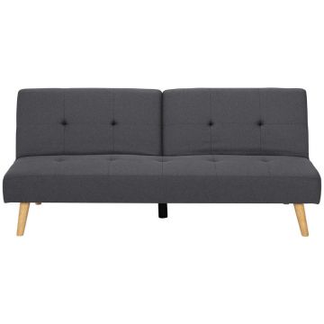 Canapea Extensibilă, textil, gri închis