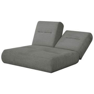 Canapea Extensibilă, textil, gri închis