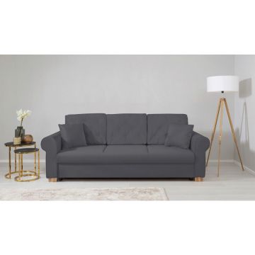 Canapea Extensibilă, textil, gri închis