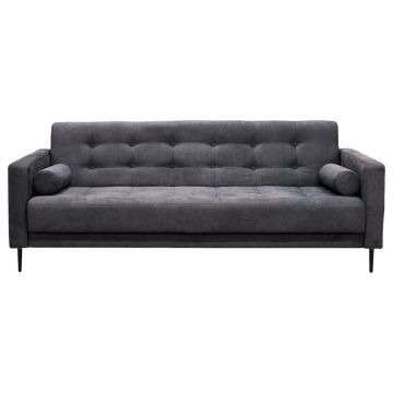 Canapea Extensibilă, textil, gri închis