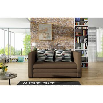 Canapea Extensibilă, textil, maro