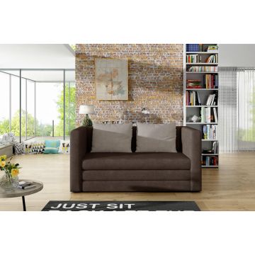 Canapea Extensibilă, textil, maro, bej